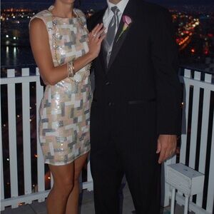 Ark & Co Sequin Geometric Pattern Dress